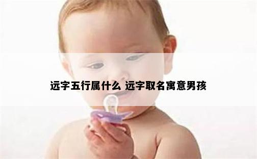 远字五行属什么 远字取名寓意男孩