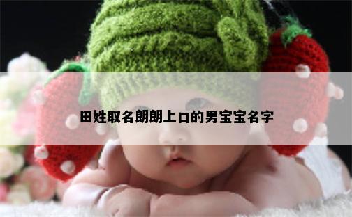 田姓取名朗朗上口的男宝宝名字