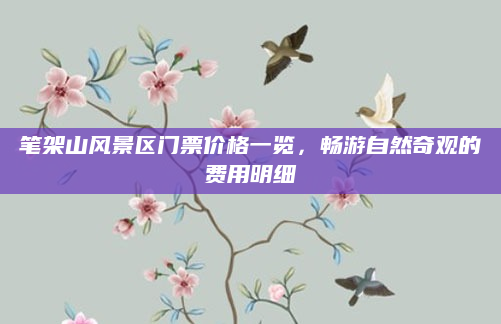 笔架山风景区门票价格一览,畅游自然奇观的费用明细