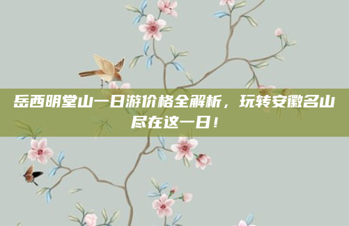 岳西明堂山一日游价格全解析,玩转安徽名山尽在这一日!