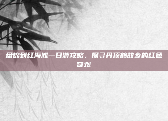 盘锦到红海滩一日游攻略,探寻丹顶鹤故乡的红色奇观
