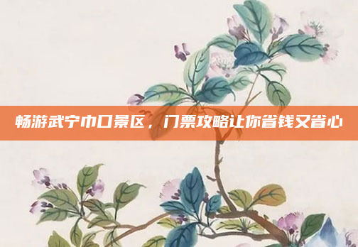 畅游武宁巾口景区,门票攻略让你省钱又省心