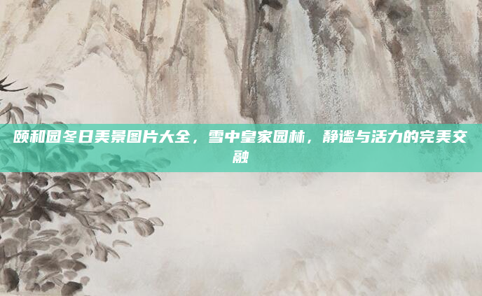 颐和园冬日美景图片大全,雪中皇家园林,静谧与活力的完美交融