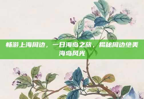 畅游上海周边,一日海岛之旅,揭秘周边绝美海岛风光