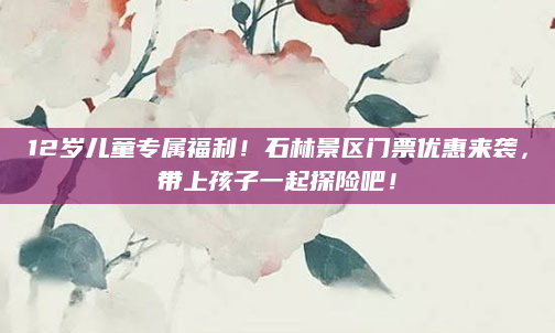 12岁儿童专属福利!石林景区门票优惠来袭,带上孩子一起探险吧!