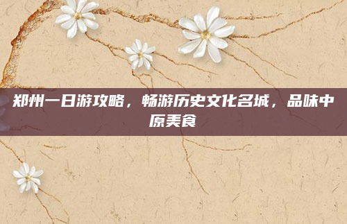 郑州一日游攻略,畅游历史文化名城,品味中原美食