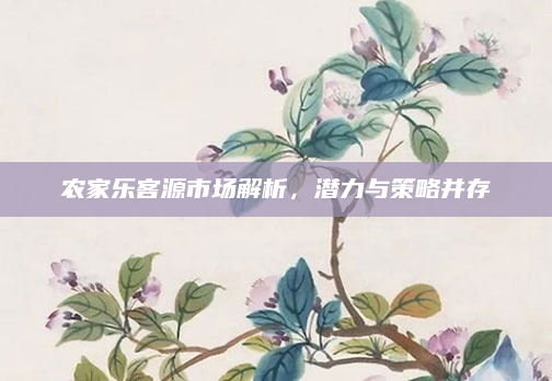 农家乐客源市场解析,潜力与策略并存