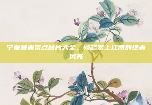 宁夏最美景点图片大全，领略塞上江南的绝美风光