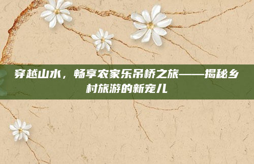 穿越山水,畅享农家乐吊桥之旅——揭秘乡村旅游的新宠儿