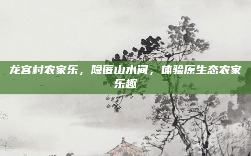 龙宫村农家乐,隐匿山水间,体验原生态农家乐趣