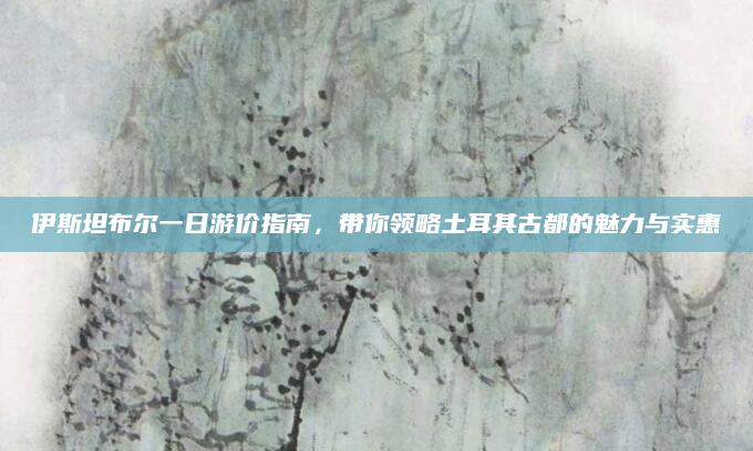 伊斯坦布尔一日游价指南,带你领略土耳其古都的魅力与实惠