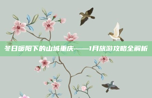 冬日暖阳下的山城重庆——1月旅游攻略全解析