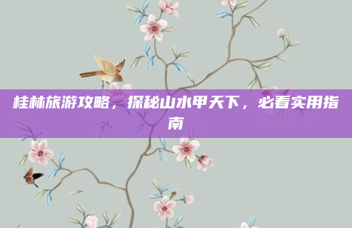 桂林旅游攻略,探秘山水甲天下,必看实用指南