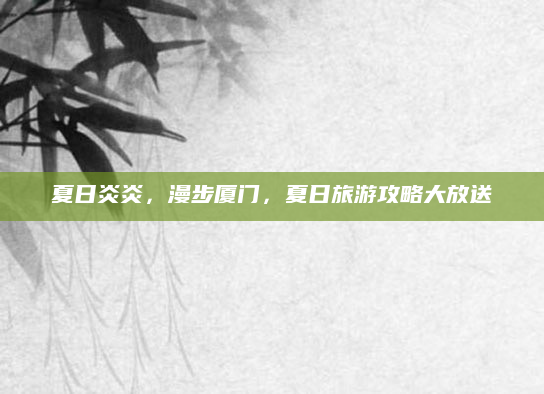 夏日炎炎,漫步厦门,夏日旅游攻略大放送