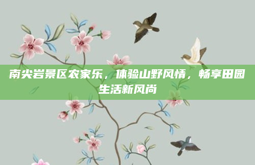 南尖岩景区农家乐,体验山野风情,畅享田园生活新风尚