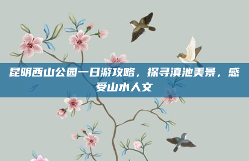 昆明西山公园一日游攻略,探寻滇池美景,感受山水人文