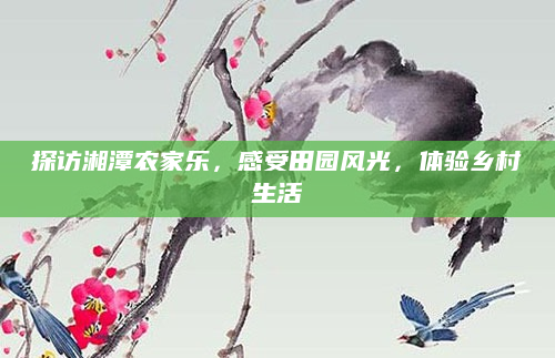 探访湘潭农家乐,感受田园风光,体验乡村生活