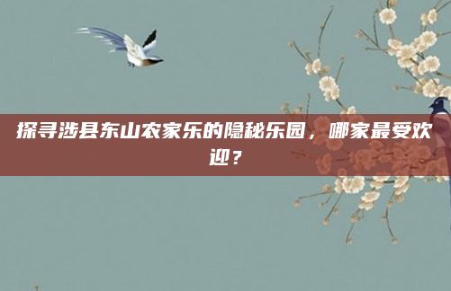 探寻涉县东山农家乐的隐秘乐园,哪家最受欢迎?