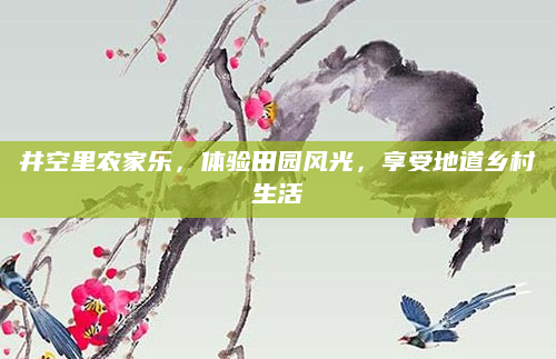 井空里农家乐,体验田园风光,享受地道乡村生活