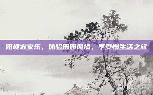 阳坝农家乐,体验田园风情,享受慢生活之旅