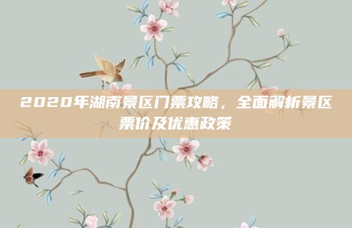 2020年湖南景区门票攻略,全面解析景区票价及优惠政策