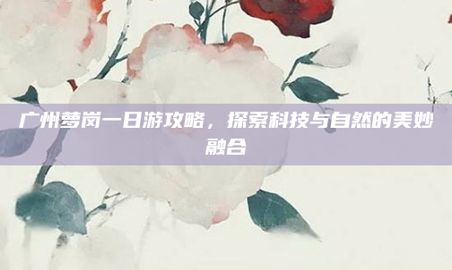 广州萝岗一日游攻略,探索科技与自然的美妙融合
