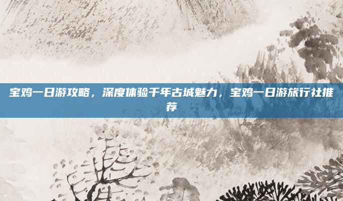 宝鸡一日游攻略,深度体验千年古城魅力,宝鸡一日游旅行社推荐