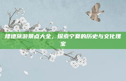 隆德旅游景点大全,探索宁夏的历史与文化瑰宝