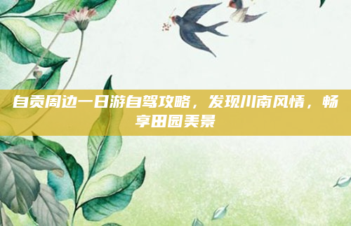 自贡周边一日游自驾攻略，发现川南风情，畅享田园美景