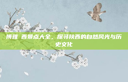 博雅陝西景点大全，探寻陕西的自然风光与历史文化