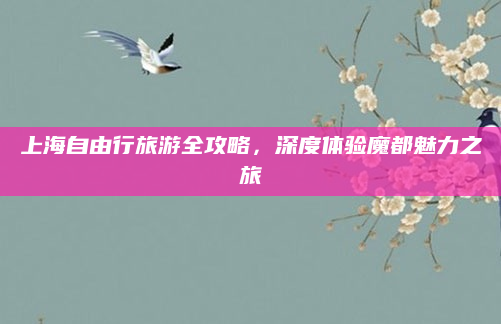 上海自由行旅游全攻略,深度体验魔都魅力之旅