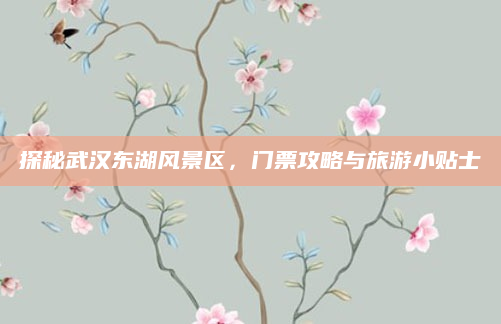 探秘武汉东湖风景区,门票攻略与旅游小贴士