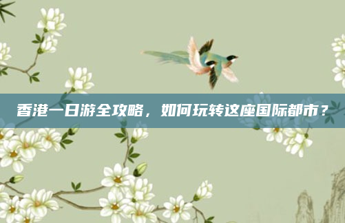 香港一日游全攻略,如何玩转这座国际都市?