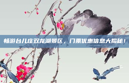 畅游台儿庄双龙湖景区,门票优惠信息大揭秘!