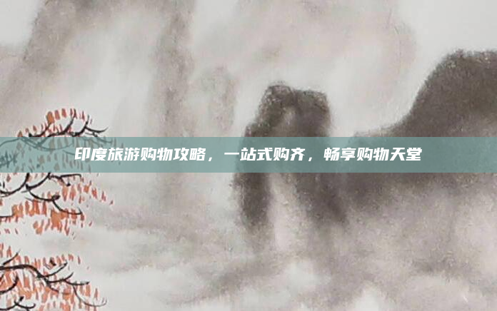 印度旅游购物攻略，一站式购齐，畅享购物天堂