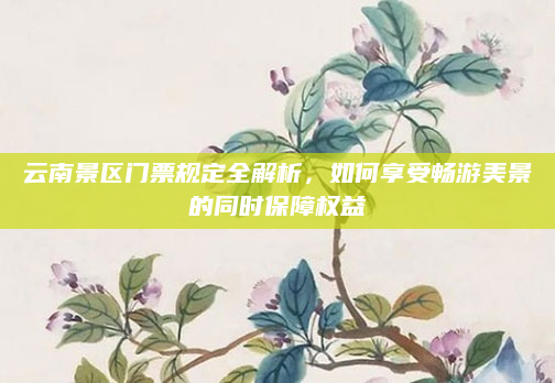 云南景区门票规定全解析,如何享受畅游美景的同时保障权益