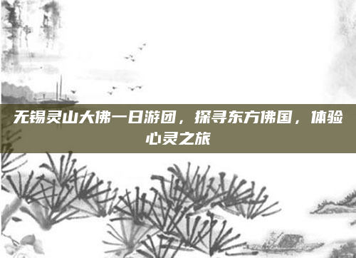 无锡灵山大佛一日游团，探寻东方佛国，体验心灵之旅