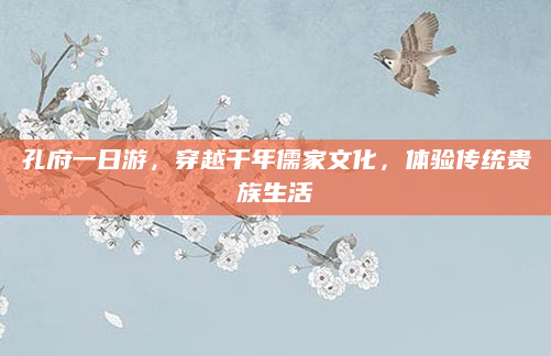 孔府一日游,穿越千年儒家文化,体验传统贵族生活