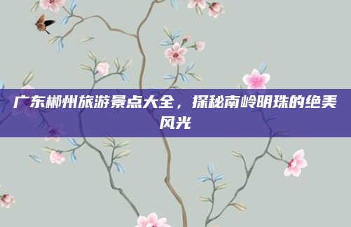 广东郴州旅游景点大全,探秘南岭明珠的绝美风光