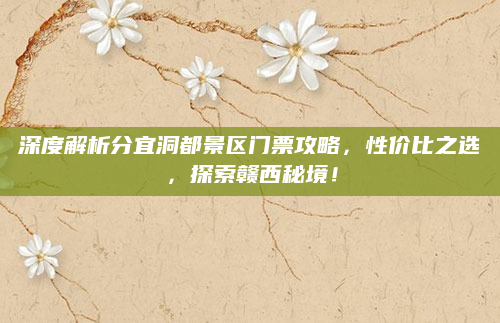 深度解析分宜洞都景区门票攻略，性价比之选，探索赣西秘境！