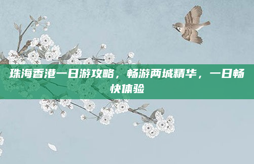 珠海香港一日游攻略，畅游两城精华，一日畅快体验