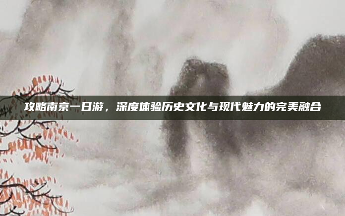 攻略南京一日游,深度体验历史文化与现代魅力的完美融合