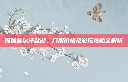 探秘察尔汗盐湖,门票价格及游玩攻略全解析