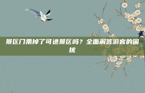 景区门票掉了可进景区吗?全面解答游客的困扰