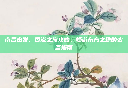 南昌出发,香港之旅攻略,畅游东方之珠的必备指南