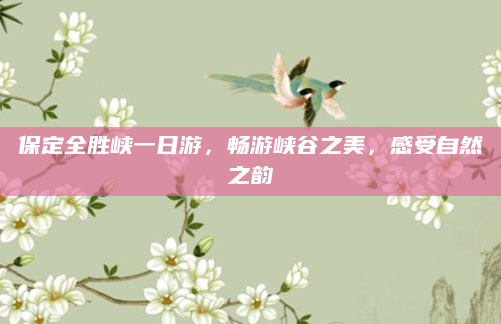保定全胜峡一日游,畅游峡谷之美,感受自然之韵