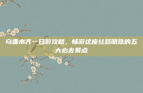 乌鲁木齐一日游攻略,畅游这座丝路明珠的五大必去景点