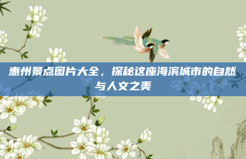 惠州景点图片大全,探秘这座海滨城市的自然与人文之美