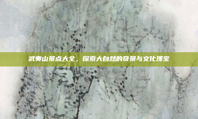 武夷山景点大全,探索大自然的奇景与文化瑰宝