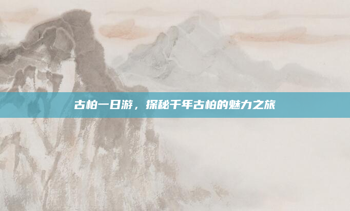 古柏一日游，探秘千年古柏的魅力之旅